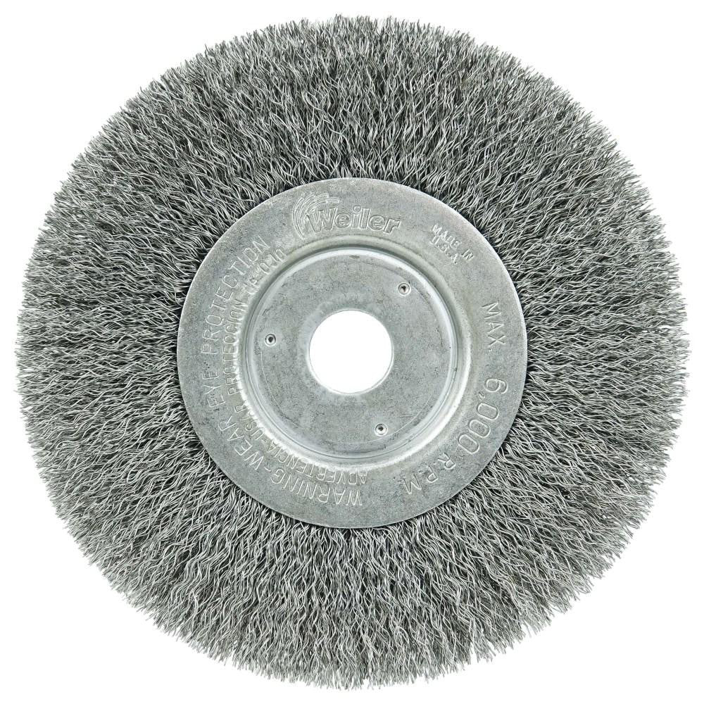 Weiler 01068 Wheel Brush 6" Wheel Dia, 1/2" Face Width, 0.0118" Wire Dia, Crimped