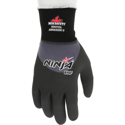 MCR Safety N96793S Work Gloves Ninja® N96793, Size Small, Nitrile-Coated Nylon & Spandex, General Purpose