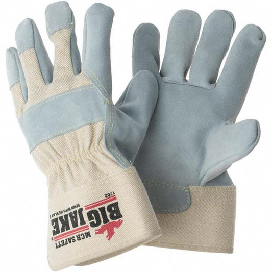 MCR Safety 1702L Cut, Puncture & Abrasion-Resistant Gloves Big Jake® 1702, Size Large, ANSI Cut A3, ANSI Puncture 5, Uncoated, Cowhide