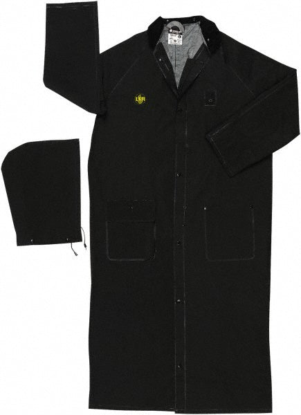 MCR Safety FR267CXL Rain Coat Size X-Large, Black, Polyester