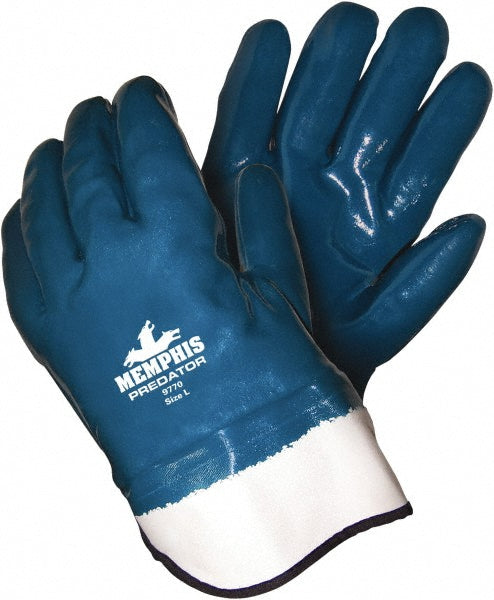 MCR Safety 9770 Chemical Resistant Gloves Predator® Size Large, Nitrile, Supported