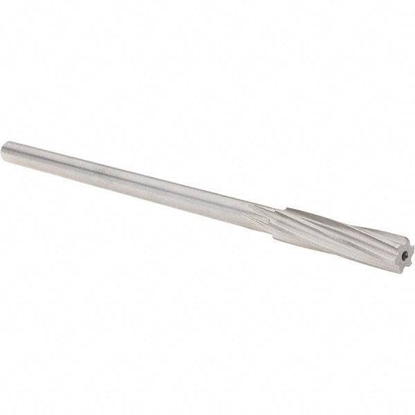 Alvord Polk 01155 Chucking Reamer 10 mm Dia, 7" OAL, 1-3/4" Flute Length, Spiral Flute, Straight-Cylindrical Shank, HSS
