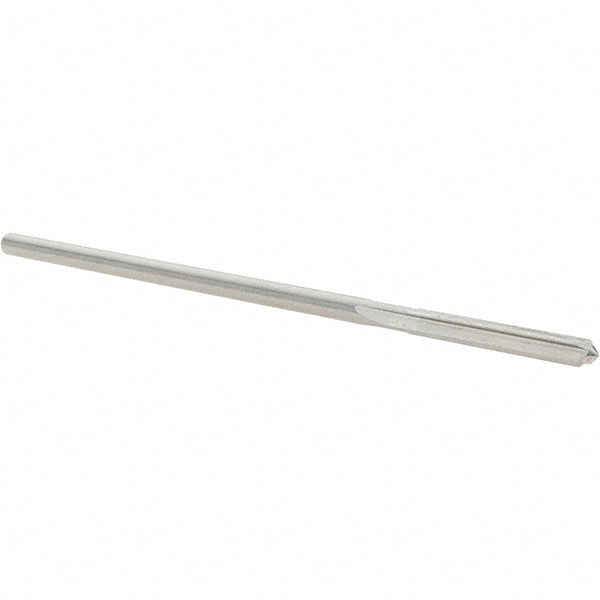Alvord Polk 10237 Chucking Reamer 0.1450" Dia, 4" OAL, 1" Flute Length, Straight Flute, Straight-Cylindrical Shank, HSS