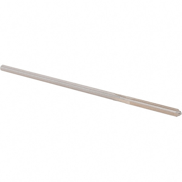 Alvord Polk 10215 Chucking Reamer 0.1340" Dia, 4" OAL, 1" Flute Length, Straight Flute, Straight-Cylindrical Shank, HSS