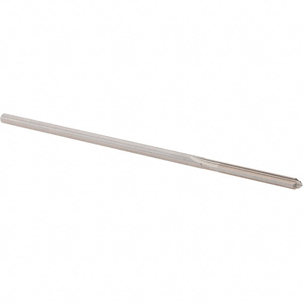Alvord Polk 10213 Chucking Reamer 0.1330" Dia, 4" OAL, 1" Flute Length, Straight Flute, Straight-Cylindrical Shank, HSS