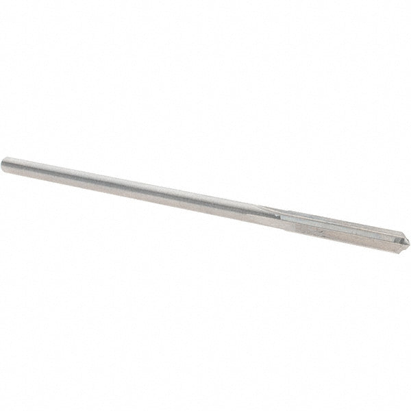 Alvord Polk 10206 Chucking Reamer 0.1295" Dia, 3-1/2" OAL, 7/8" Flute Length, Straight Flute, Straight-Cylindrical Shank, HSS