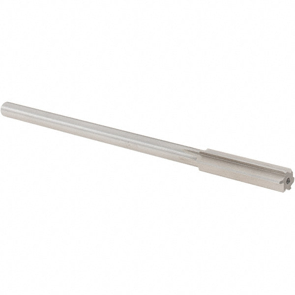 Alvord Polk 10760 Chucking Reamer 0.4060" Dia, 7" OAL, 1-3/4" Flute Length, Straight Flute, Straight-Cylindrical Shank, HSS