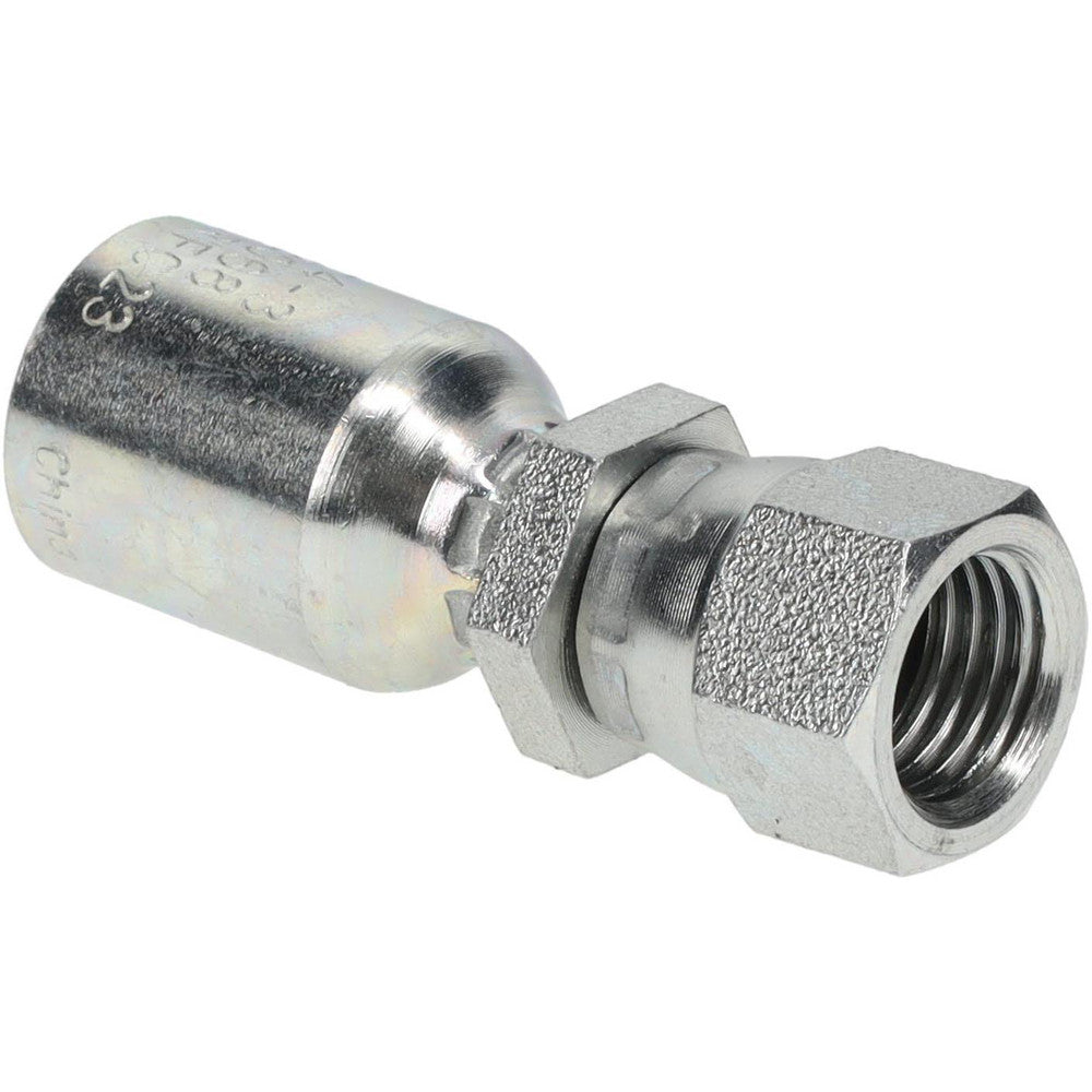Parker 10656-4-3 Hydraulic Hose Female JIC 37 deg, 45 deg Dual Flare Swivel Straight Fitting 0.18 mm Hose ID, Hose Size 4, 7/16-20 Thread, 6,000 psi