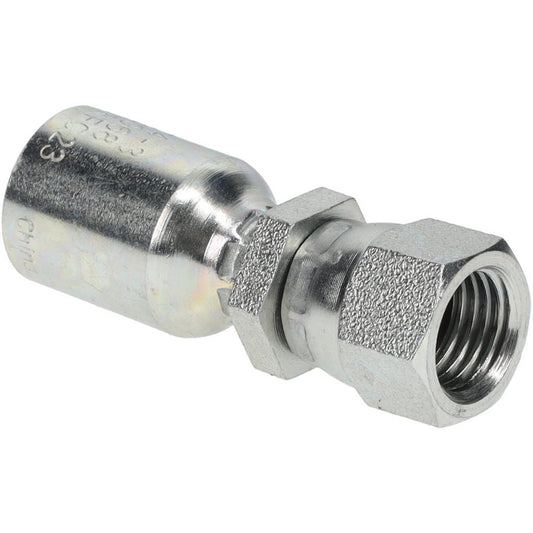 Parker 10656-4-3 Hydraulic Hose Female JIC 37 deg, 45 deg Dual Flare Swivel Straight Fitting 0.18 mm Hose ID, Hose Size 4, 7/16-20 Thread, 6,000 psi