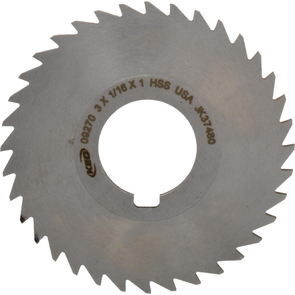 Keo 950-000-689 Slitting & Slotting Saw 3" Dia, 1/16" Thick, 1" Arbor Hole, 36 Teeth, High Speed Steel