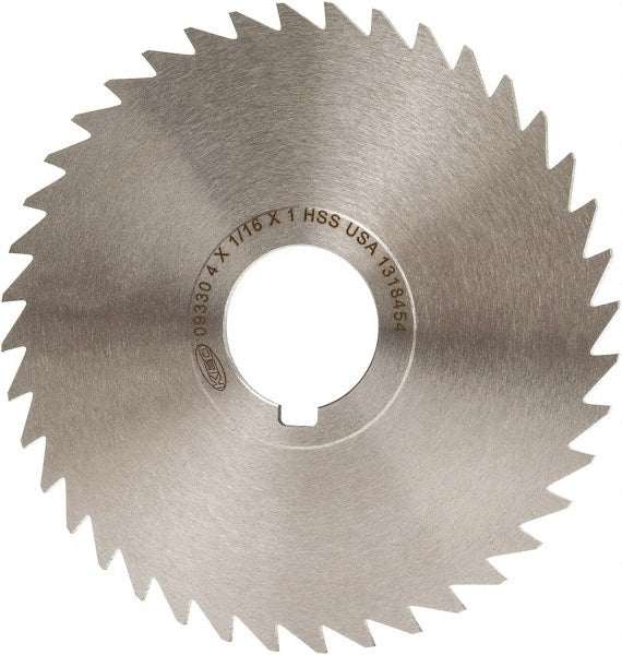 Keo 950-000-713 Slitting & Slotting Saw 4" Dia, 1/16" Thick, 1" Arbor Hole, 40 Teeth, High Speed Steel