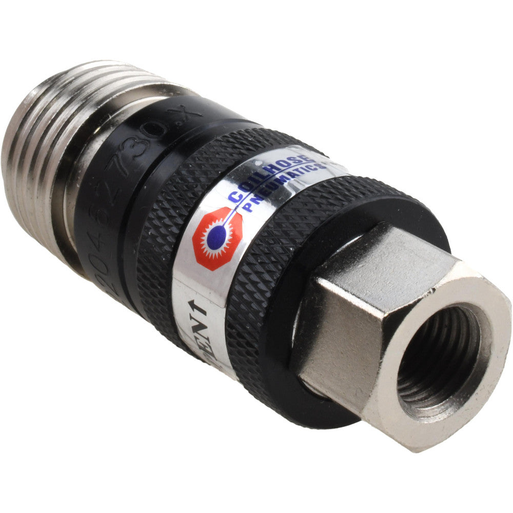 Coilhose Pneumatics 150USE Pneumatic Hose Coupling 1/4" Thread, 1-3/16" Body Dia, Universal Interchange