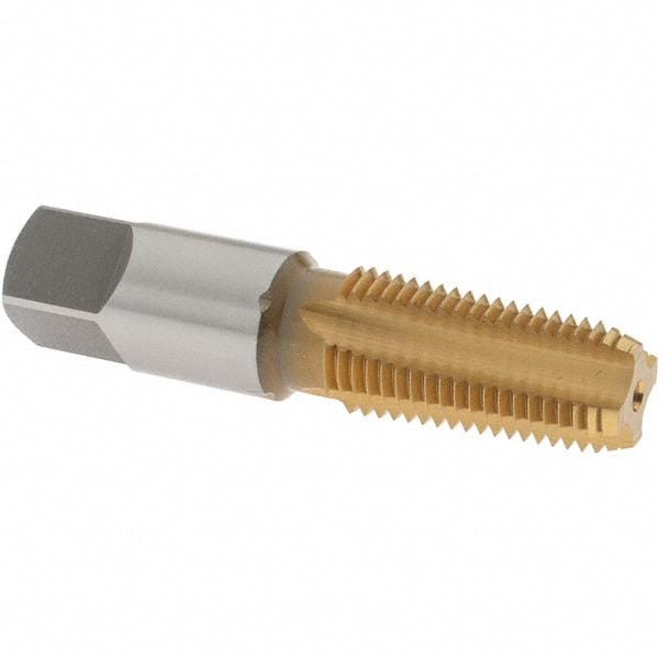 OSG 1310305 Standard Pipe Tap 1/4-18, NPT, 4 Flutes, High Speed Steel, TiN Finish
