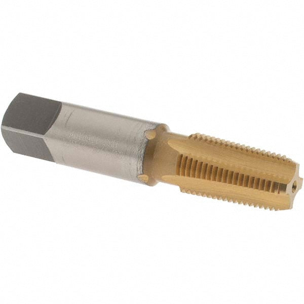 OSG 1310105 Standard Pipe Tap 1/8-27, NPT, 4 Flutes, High Speed Steel, TiN Finish