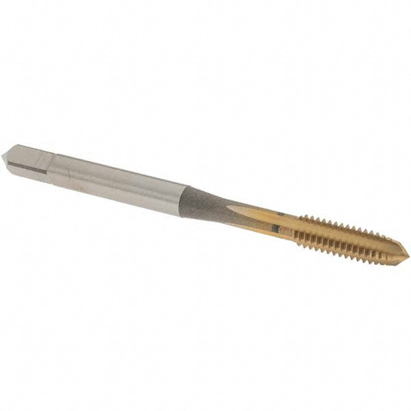 OSG 1014305 Straight Flute Tap #8-32 UNC, 4 Flute, Plug Chamfer, 3B Class of Fit, High-Speed Steel, TiN Finish