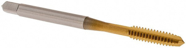 OSG 1013705 Straight Flute Tap #6-32 UNC, 3 Flute, Plug Chamfer, 3B Class of Fit, High-Speed Steel, TiN Finish
