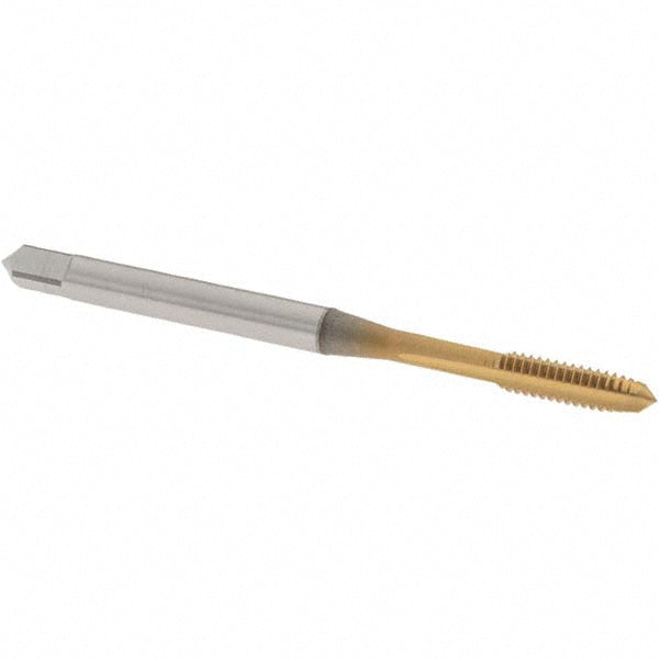 OSG 1013105 Straight Flute Tap #5-40 UNC, 3 Flute, Plug Chamfer, 2B Class of Fit, High-Speed Steel, TiN Finish