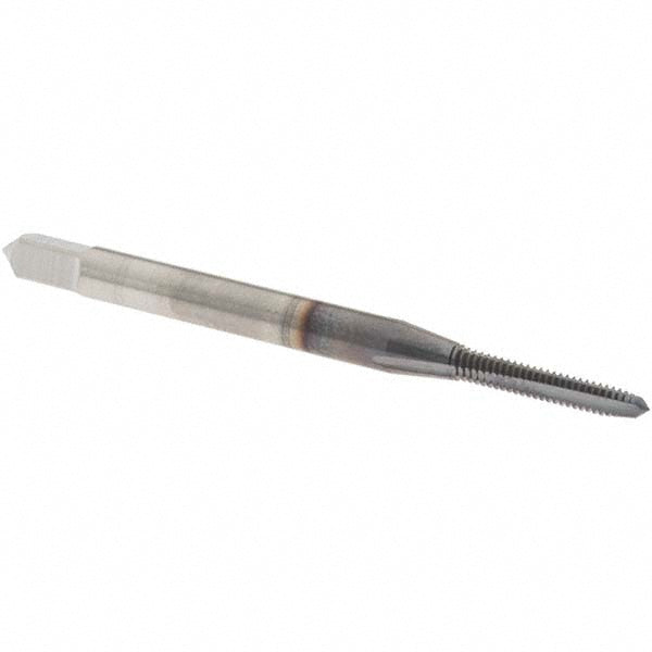 OSG 1011008 Straight Flute Tap #2-56 UNC, 3 Flute, Plug Chamfer, 2B Class of Fit, High-Speed Steel, TiCN Finish