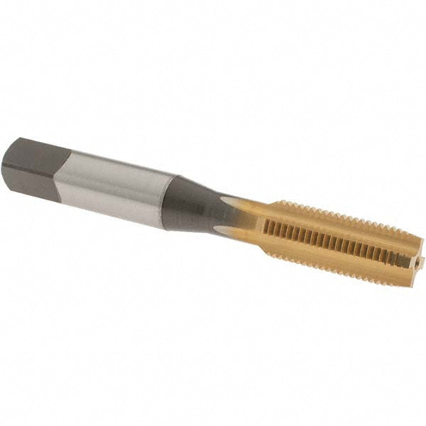 OSG 1121605 Straight Flute Tap 3/8-24 UNF, 4 Flute, Plug Chamfer, 3B Class of Fit, High-Speed Steel, TiN Finish