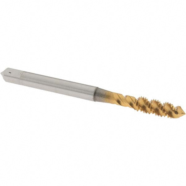OSG 1985705 Spiral Flute Tap M5x0.8, Metric Coarse, 3 Flute, Plug Chamfer, 6H Class of Fit, High-Speed Steel, TiN Finish