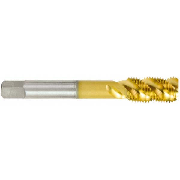 OSG 5003505 Spiral Flute Tap 1/4-20, UNC, 3 Flute, Bottoming Chamfer, 2B Class of Fit, High-Speed Steel, TiN Finish