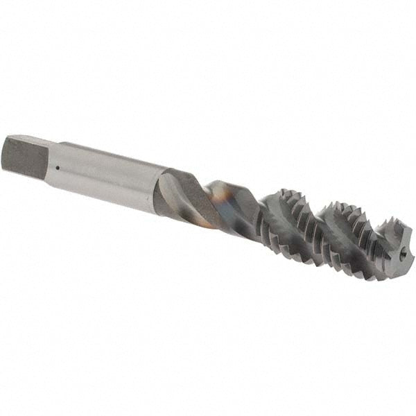 OSG 1987008 Spiral Flute Tap M12x1.75, Metric Coarse, 3 Flute, Bottoming Chamfer, 6H Class of Fit, High-Speed Steel, TiCN Finish