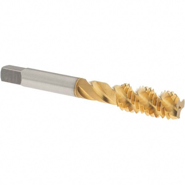 OSG 1431305 Spiral Flute Tap 7/16-14, UNC, 3 Flute, Bottoming Chamfer, 3B Class of Fit, High-Speed Steel, TiN Finish
