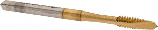 OSG 1212405 Spiral Point Tap #6-32 UNC, 2 Flutes, Plug Chamfer, 2B Class of Fit, HSS, TiN Coated