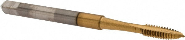 OSG 1206405 Spiral Point Tap #4-40 UNC, 2 Flutes, Plug Chamfer, 2B Class of Fit, HSS, TiN Coated