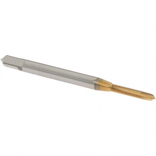 OSG 1205805 Spiral Point Tap #2-64 UNF, 2 Flutes, Plug Chamfer, 2B Class of Fit, HSS, TiN Coated
