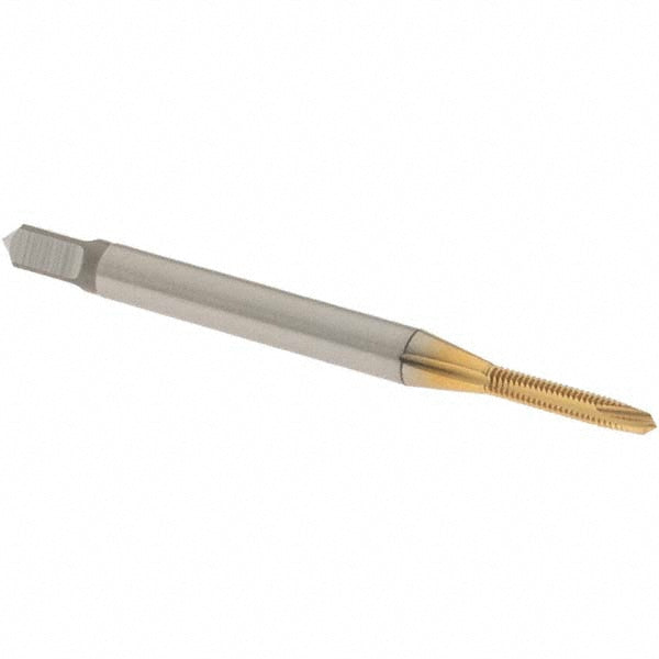 OSG 1205405 Spiral Point Tap #1-72 UNF, 2 Flutes, Plug Chamfer, 2B Class of Fit, HSS, TiN Coated