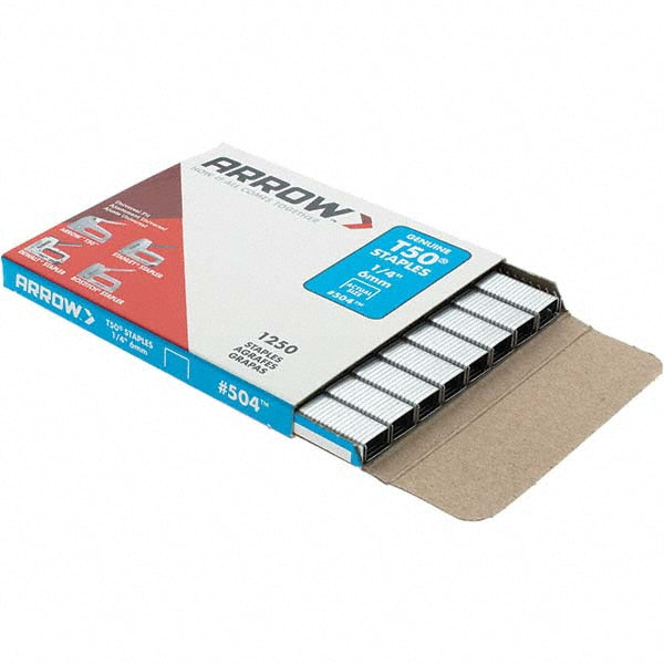 Arrow 50424 High Carbon Steel Heavy-Duty Staple 1/4" Leg Length