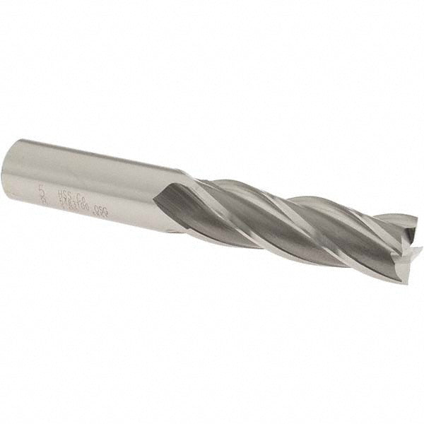 OSG 5483100 Square End Mill 5/8'' Dia, 2'' LOC, 5/8'' Shank Dia, 4-1/8'' OAL, 4 Flutes, Cobalt