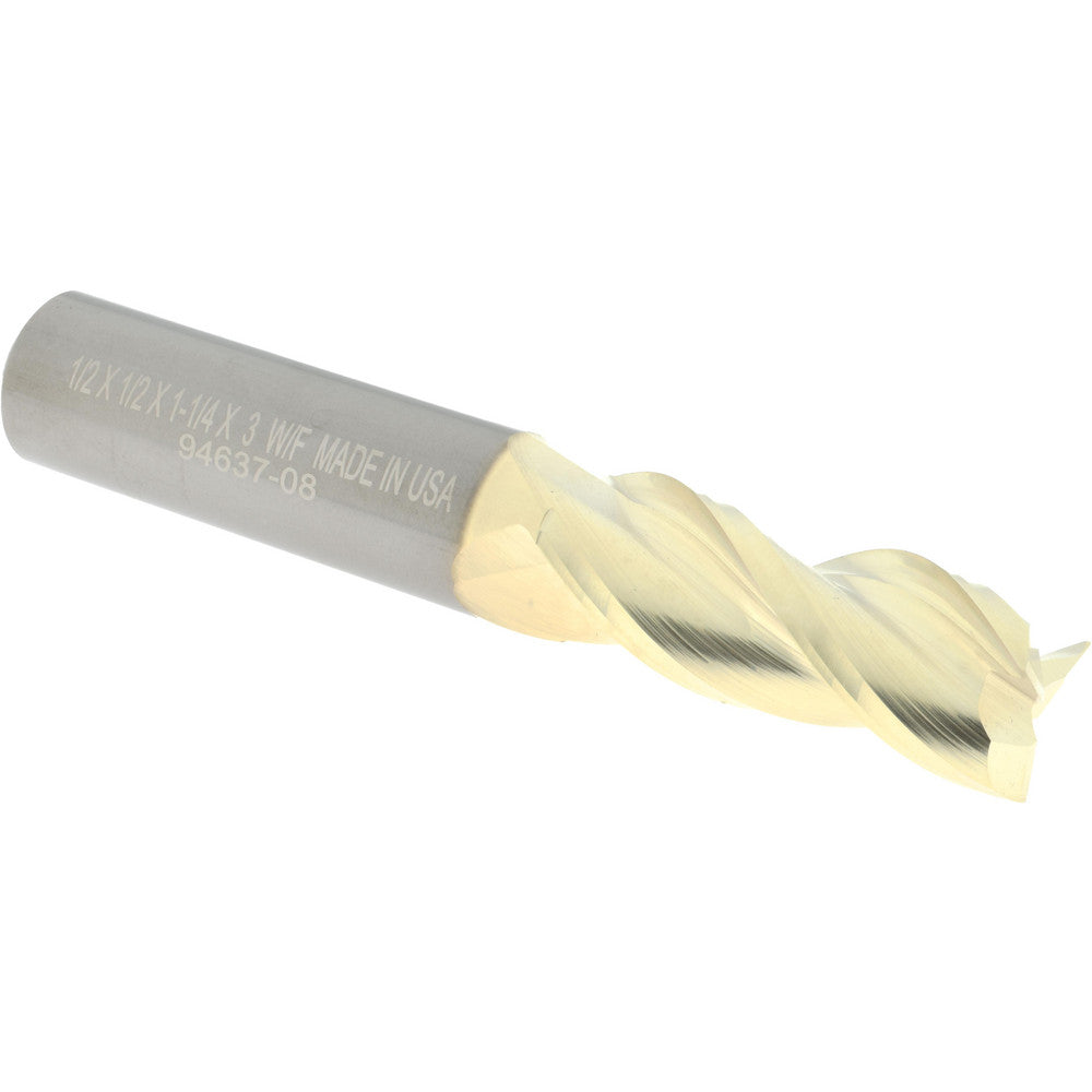 Accupro 315173 Square End Mill 1/2" Dia, 1-1/4" LOC, 3 Flute, Solid Carbide