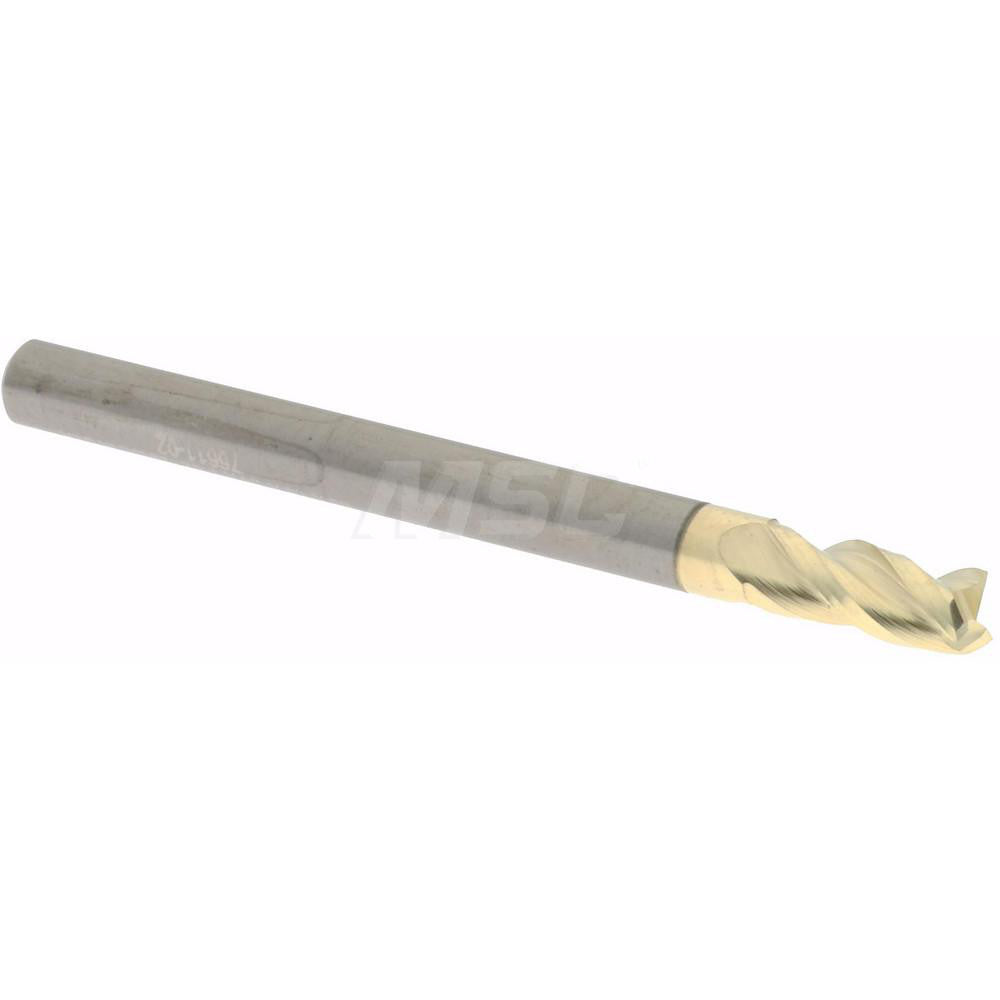 Accupro 315123 Square End Mill 1/8" Dia, 1/4" LOC, 3 Flute, Solid Carbide