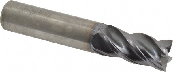 Kennametal 4067255 Square End Mill 5/8'' Dia, 1-1/4'' LOC, 5/8'' Shank Dia, 3-1/2'' OAL, 4 Flutes, Solid Carbide