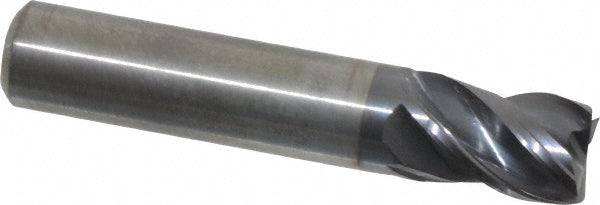 Kennametal 4047749 Square End Mill 3/8" Dia, 1/2" LOC, 4 Flutes, Solid Carbide