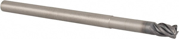 Kennametal 4068216 Corner Radius End Mill 1/4" Dia, 3/8" LOC, 0.03" Radius, 4 Flutes, Solid Carbide
