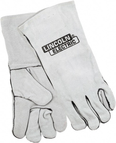 Lincoln Electric KH641 Welding Gloves Lincoln Electric Synthetic Heat-Resistant Polymer-Coated, Leather, Pair, for General Welding