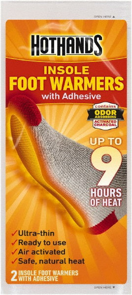 Grabber HFINSPDQ Hand & Foot Warmers Warmer Type Foot Warmer  Average Temperature 99.0  Overall Length 9.75in  Type Foot Warmer  Overall Width 4.5in  Features Air-Activated Ready to Use Safe, Natural Heat