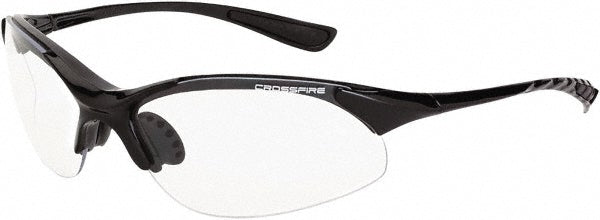 CrossFire 1524 Safety Glass Scratch-Resistant, Polycarbonate, Clear Lenses, Full-Framed, UV Protection