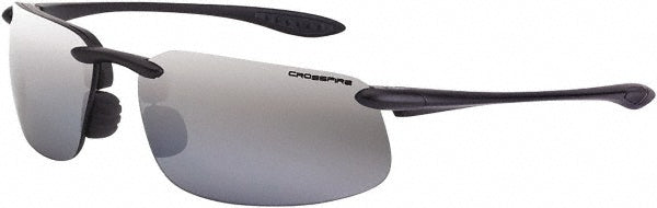 CrossFire 2123 Safety Glass Scratch-Resistant, Polycarbonate, Silver Lenses, Full-Framed, UV Protection