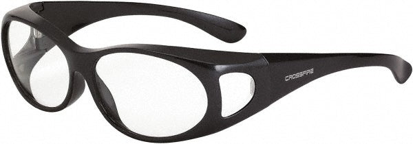 CrossFire 3111 Safety Glass Scratch-Resistant, Polycarbonate, Clear Lenses, Full-Framed, UV Protection