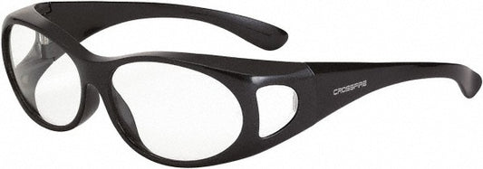 CrossFire 3111 Safety Glass Scratch-Resistant, Polycarbonate, Clear Lenses, Full-Framed, UV Protection