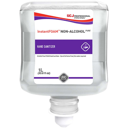 SC Johnson Professional 55857 InstantFOAM Non-Alcohol PURE Hand Sanitizer 1L Cartridge, 6/case
