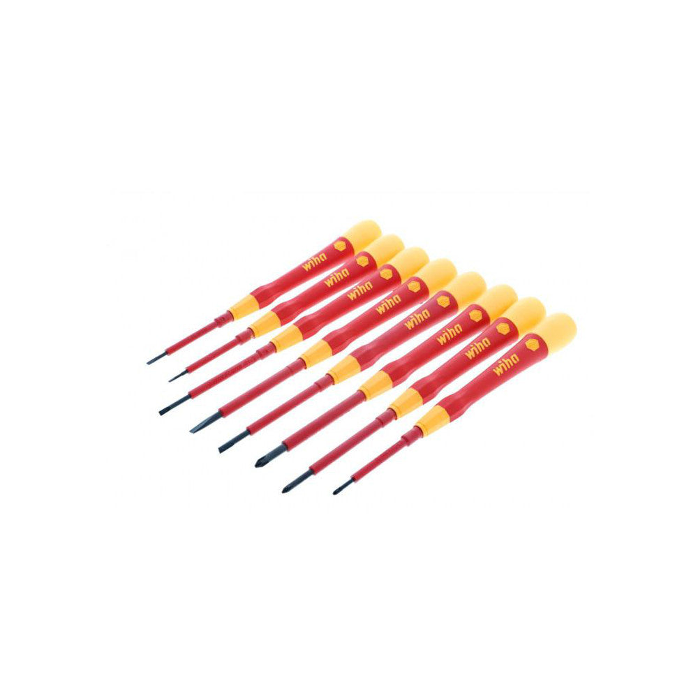 Wiha 32088 Insulated Screwdriver Set 8 Pc, Phillips & Slotted