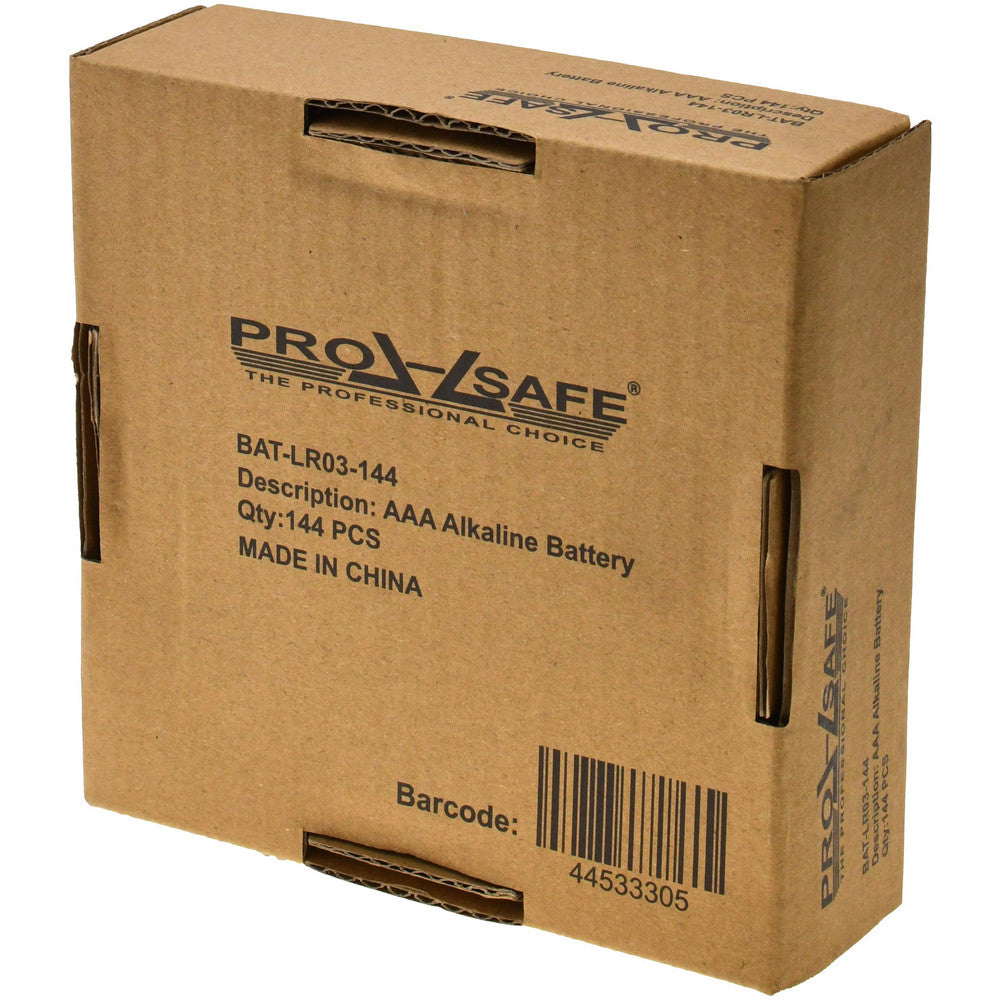 PRO-SAFE BAT-LR03-144 Pack of 144 Size AAA, Alkaline, Standard Batteries