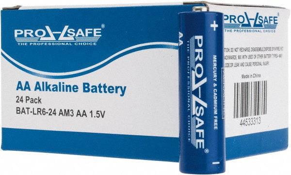 PRO-SAFE BAT-LR6-24 Pack of 24 Size AA, Alkaline, Standard Batteries