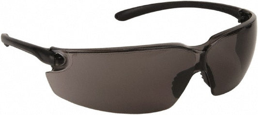 MCR Safety BL112 Safety Glasses Scratch-Resistant, Polycarbonate, Gray Lenses, Frameless
