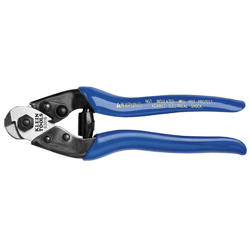 Klein Tools 63016 Cable Cutter 0.16, 0.19 & 0.25" Capacity, Plastic Handle, 7-1/2" OAL